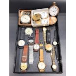 SELECTION OF POCKET WATCHES, VINTAGE AND OTHER WATCHES AND POCKET WATCH PARTS/MOVEMENTS including
