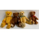 FOUR DEAN'S RAG BOOK TEDDY BEARS comprising Hieronymous Dean's 2006 membership bear, 28cm high;