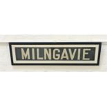 ORIGINAL GLASGOW CORPORATION LINEN TRAM DESTINATION BLIND - MILNGAVIE circa 1940s from the older