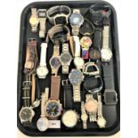 SELECTION OF LADIES AND GENTLEMEN'S WRISTWATCHES including Casio, Fossil, G-Shock, Police, Tissot,