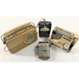 SELECTION OF VINTAGE ITEMS including a Bush radio model TR82/97; a General Electric Sportmate travel