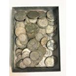 SELECTION OF BRITISH SILVER COINS WITH DATES RANGING FROM 1920 TO 1946 various dates and