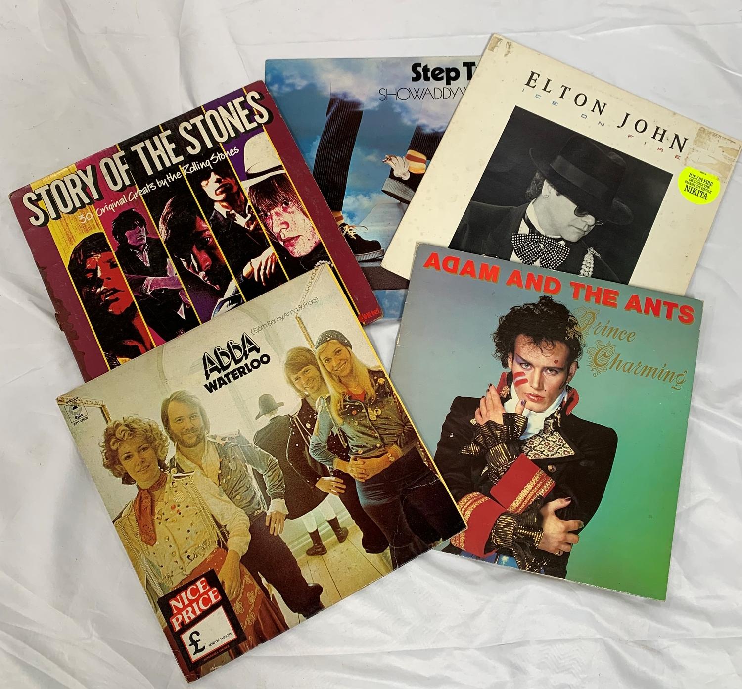 SELECTION OF VINYL LP RECORDS including The Clash, Rolling Stones, Adam And The Ants, Abba,