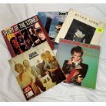 SELECTION OF VINYL LP RECORDS including The Clash, Rolling Stones, Adam And The Ants, Abba,