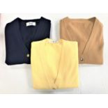 TWO PRINGLE OF SCOTLAND LAMBSWOOL CARDIGANS both button down V-neck cardigans with pockets and