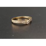 UNUSUAL DIAMOND SET WISHBONE RING the channel set diamonds above hidden hinged panel with pierced 'I