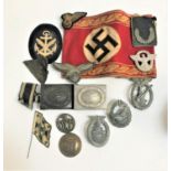 SELECTION OF WWII NAZI EPHEMERA including a German Eastern Front medal, High Seas Fleet Badge,