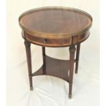 GEORGIAN STYLE MAHOGANY AND CROSSBANDED OCCASIONAL TABLE the circular top with a raised and