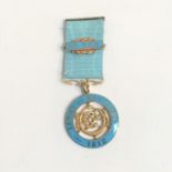 SCOTTISH MASONIC LODGE MEDAL in silver gilt and enamel for the Lodge Of Rectitude 1812 No.335, boxed