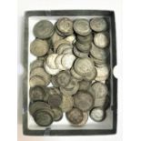 SELECTION OF BRITISH SILVER COINS WITH DATES RANGING FROM 1920 TO 1946 various dates and