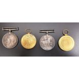 TWO PAIRS OF WWI MEDALS named to S-10573 Pte. D. Graham. Gordons and S-6843 Pte. H. Graham.