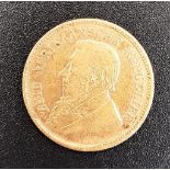SOUTH AFRICA 1/2 POND GOLD COIN dated 1897
