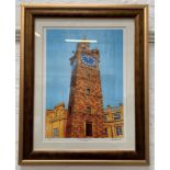 ED O'FARRELL The Toolbooth Tower, Glasgow, print, signed and numbered 1/850, framed and glazed, 42cm