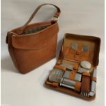 NORRIS LADYS LEATHER HANDBAG in tan with a short handle and side pocket, together with a tan leather