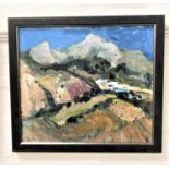 SHEILA MACMILLAN DA PAI (SCOTTISH 1928-2018) Cortes, oil on card, label, inscribed and dated 28/9/07