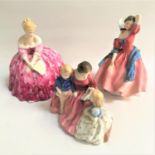 THREE ROYAL DOULTON FIGURINES comprising May Time HN2113, 17.5cm high; Victoria HN2471, 17.5cm high;