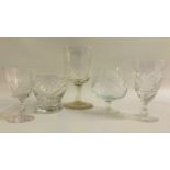 SELECTION OF CRYSTAL GLASSWARE with examples from Edinburgh and Stuart crystal including brandy