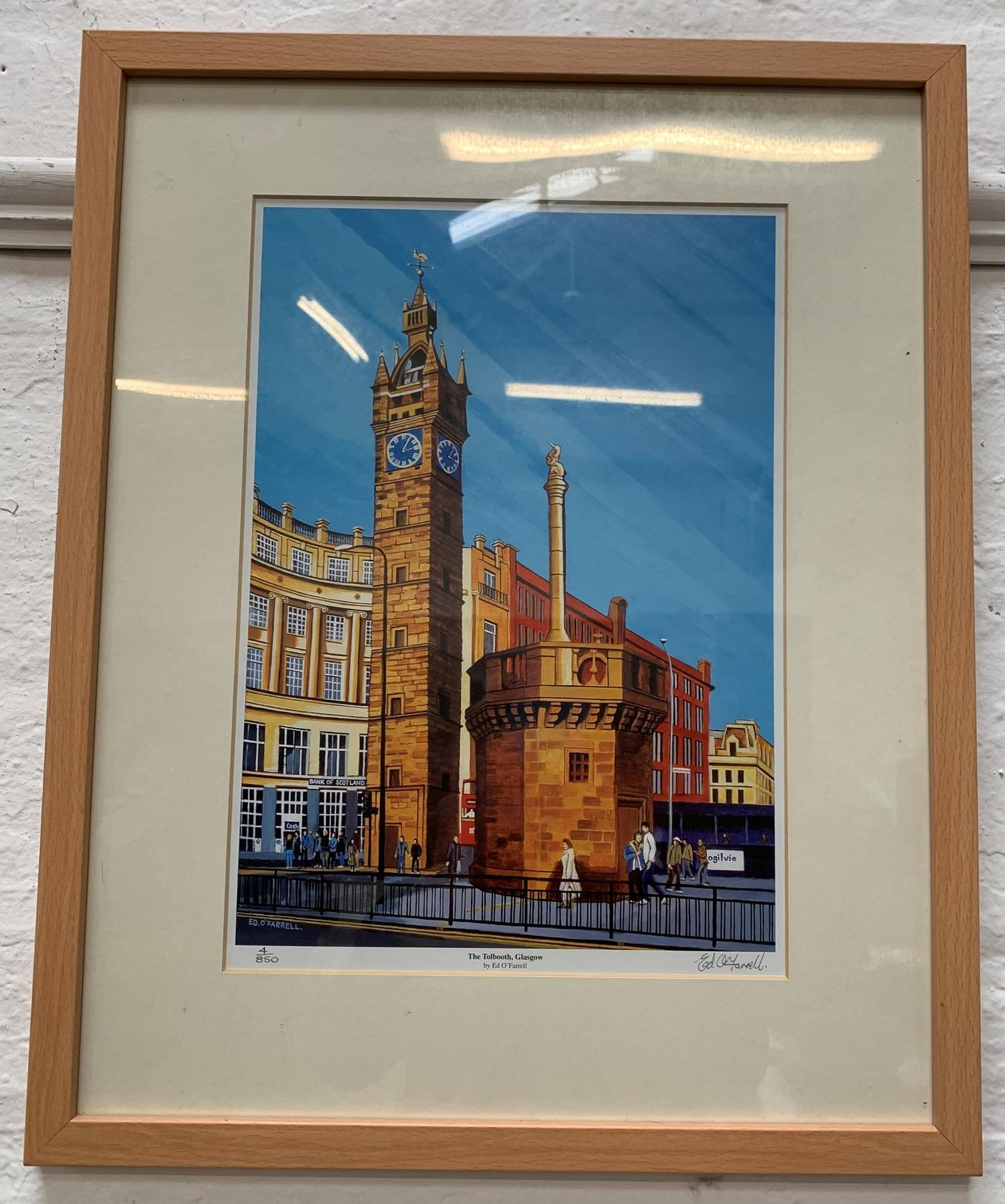 ED O'FARRELL The Toolbooth, Glasgow, print, signed and numbered 4/850, framed and glazed, 36.5cm x