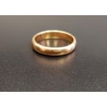 EIGHTEEN CARAT GOLD WEDDING BAND ring size L and approximately 3.6 grams