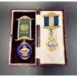 ORDER OF BUFFALO MEDAL in silver gilt and enamel, inscribed to verso 'Presented To Bro. G. Mowbray