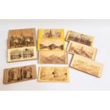 SELECTION OF 103 STEREOSCOPIC VIEWING CARDS depicting scenes of Scotland, France, The Alps, Italy