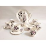 ROYAL ALBERT QUEENS MESSENGER TEA AND COFFEE SERVICE comprising tea cups and saucers, coffee cups