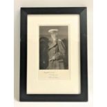 WILLIAM RUSSELL FLINT photographic print of the artist in his naval uniform, signed to the mount,