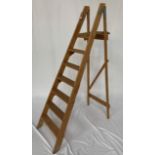 WOODEN A FRAME STEP LADDER with six steps