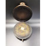 CHINESE FENG SHUI LOOPAN/COMPASS with a central compass surrounded by a metal disc with Chinese