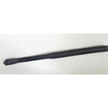 LEATHER TWO TAIL TAWSE marked John J. Dick Lochgelly, the handle marked XH, 61.5cm long,