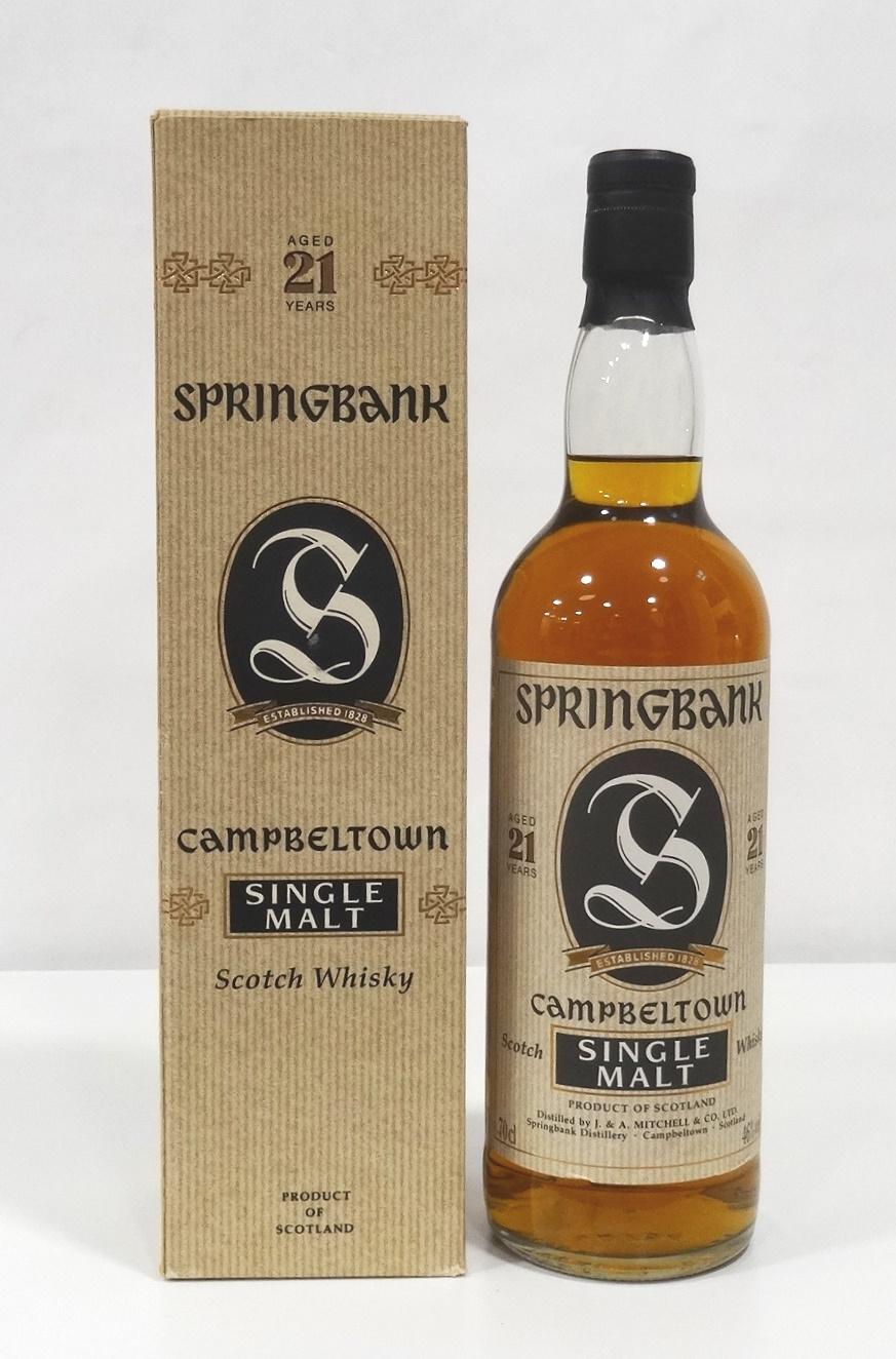 SPRINGBANK 21YO - 1990s A rare and distinguished bottle of Springbank 21 Year Old Single Malt Scotch