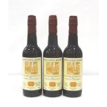 THREE HALF-BOTTLES ALMACENISTA SHERRY Bottled for The Wine Society these are three smaller bottles