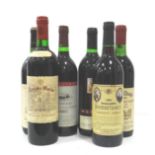 SELECTION OF SIX BOTTLES OF NEW WORLD RED WINE comprising: one MCWILLIAM'S INHERITANCE 1983