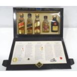 JOHNNIE WALKER SPECIAL COLLECTION MINIATURES A boxed set of five miniatures celebrating 500 years of