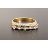 DIAMOND FIVE STONE RING the diamonds totaling approximately 0.75cts, on eighteen carat gold shank,