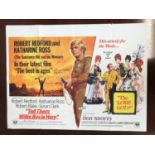 TEN 1960s BRITISH QUAD FILM POSTERS comprising 2x Double bill - 'Tell them Willie Boy is here'/'