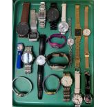 SELECTION OF LADIES AND GENTLEMEN'S WRISTWATCHES including Tissot, Megalith, Fossil, Casio, Guess,