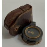 WWI MARCHING COMPASS engraved to the case 'Col. McCrae 16th Royal Scots', the back of the case