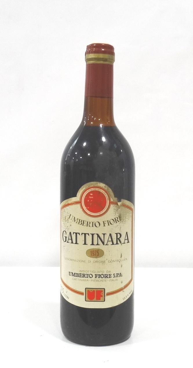 GATTINARA UMBERTO FIORI 1975 A bottle of Gattinara 1975 Vintage from Piemonte. 75cl. 12.5% abv.