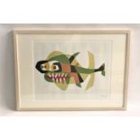 CESAR MANRIQUE Abstract fish study, print, 41.5cm x 52.5cm
