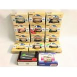 SELECTION OF THIRTEEN CORGI DIE CAST TRAMS all boxed and a Gillbow die cast tram, boxed (14)