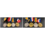 FOUR WWI MEDALS including the 1914-1918 medal named to 10123 Pte. J. Graham. Gordons, the other