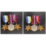WWII MEDAL TRIO named to 238885 J.J. Matthee, including the war medal, The Atlantic Star and The
