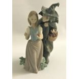 LARGE LLADRO FIGURE GROUP OF SNOW WHITE AND THE WITCH 26cm high