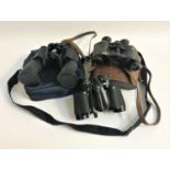 THREE SETS OF BINOCULARS AND A FIELD VIEW comprising Mark Scheffel 20x30, Pathescop 8x30, 8x24 and