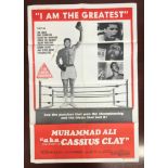 MUHAMMAD ALI IN 'a.k.a CASSIUS CLAY' US ONE SHEET MOVIE POSTER 1970, folded and 40" x 27" (1)