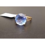 CERTIFIED COLOUR CHANGE FLOURITE DRESS RING the large round cut flourite weighing 9.38cts, on nine