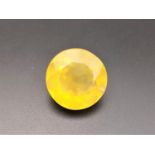 CERTIFIED LOOSE ROUND BRILLIANT CUT NATURAL OPAL weighing 22.68cts, the measurements of the stone