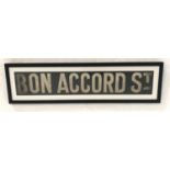 ORIGINAL GLASGOW CORPORATION LINEN TRAM DESTINATION BLIND - BON ACCORD ST. circa 1940s from the