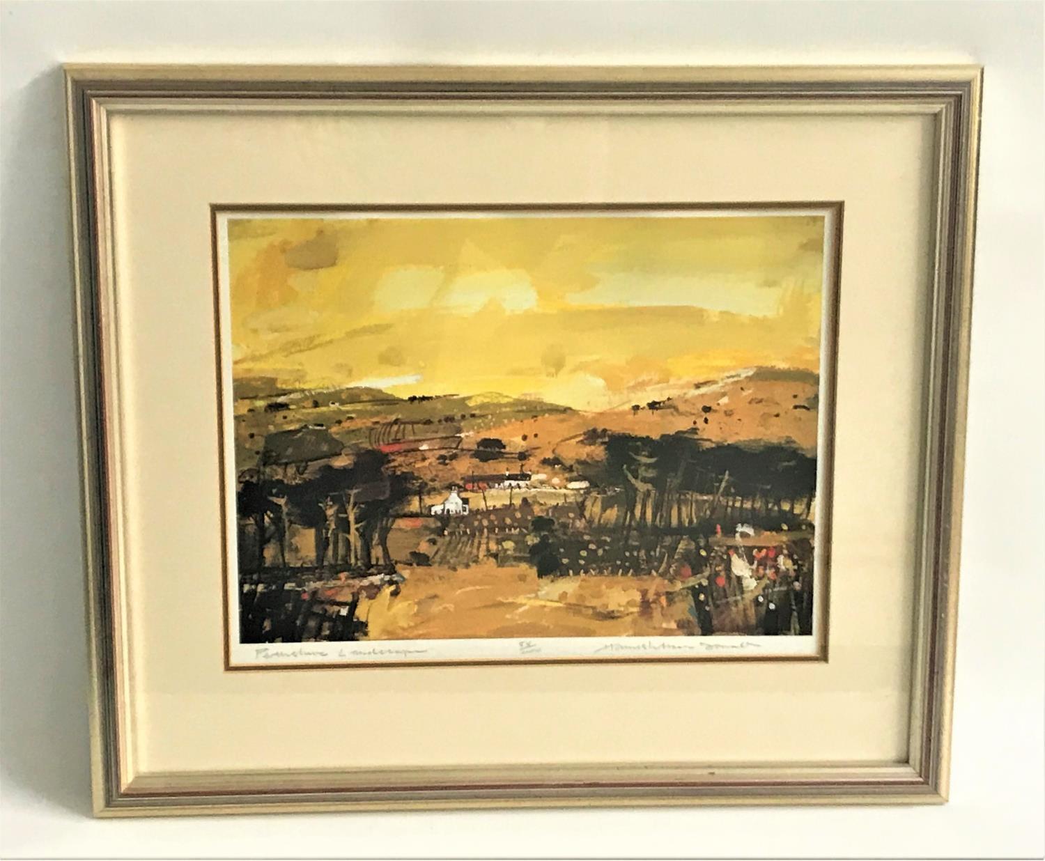 HAMISH MACDONALD DA PAI (SCOTTISH 1935 - 2008) 'Perthshire Landscape', limited edition print,